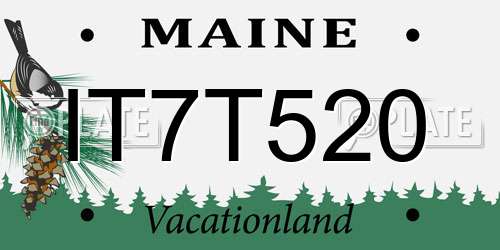 IT7T520 Maine License Plate