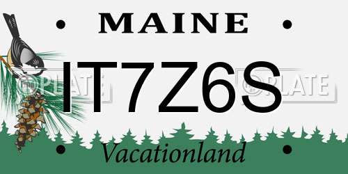 IT7Z6S Maine License Plate