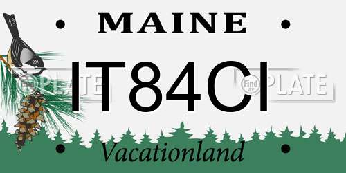 IT84CI Maine License Plate