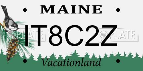 IT8C2Z Maine License Plate