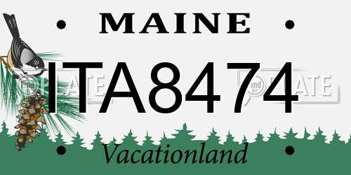ITA8474 Maine License Plate
