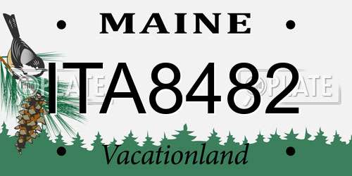 ITA8482 Maine License Plate