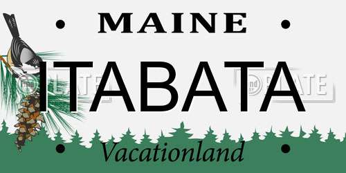 ITABATA Maine License Plate