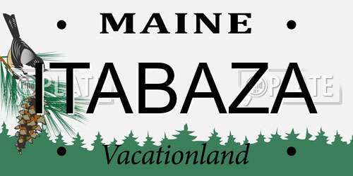 ITABAZA Maine License Plate