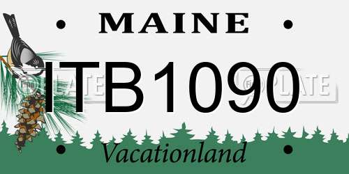 ITB1090 Maine License Plate