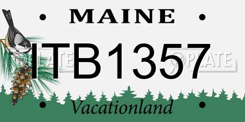 ITB1357 Maine License Plate