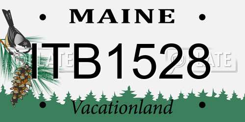 ITB1528 Maine License Plate