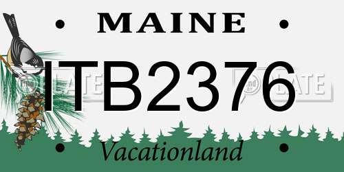 ITB2376 Maine License Plate