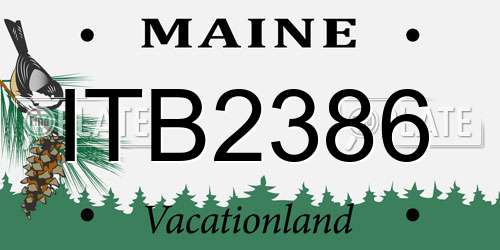 ITB2386 Maine License Plate