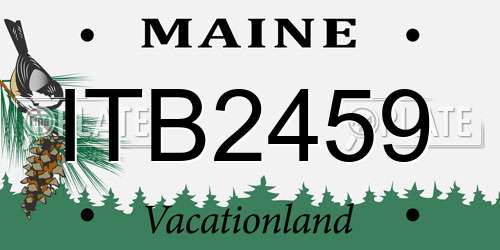 ITB2459 Maine License Plate