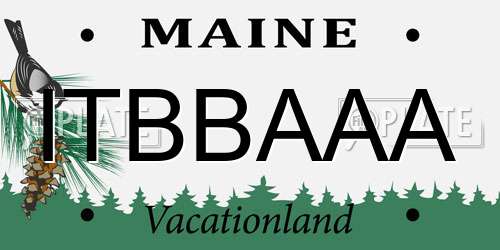 ITBBAAA Maine License Plate