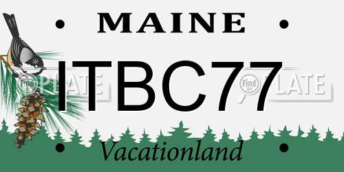 ITBC77 Maine License Plate