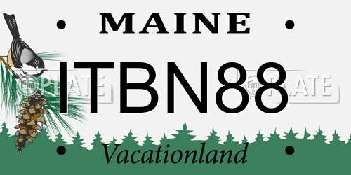 ITBN88 Maine License Plate