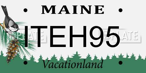 ITEH95 Maine License Plate