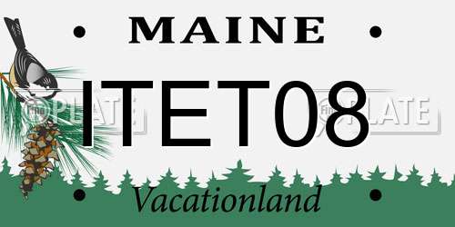 ITET08 Maine License Plate