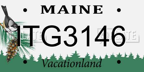 ITG3146 Maine License Plate