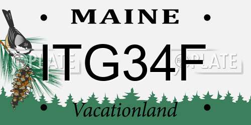 ITG34F Maine License Plate