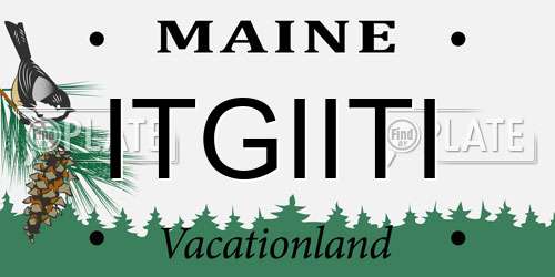ITGIITI Maine License Plate