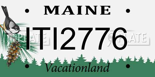 ITI2776 Maine License Plate