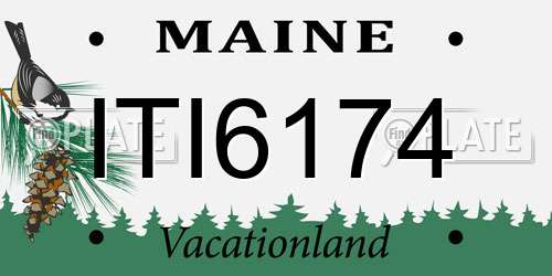 ITI6174 Maine License Plate