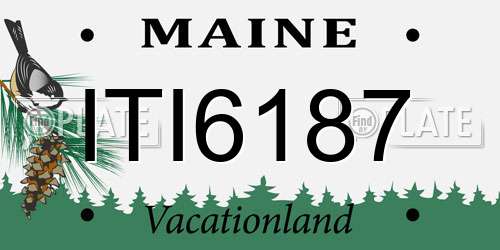 ITI6187 Maine License Plate