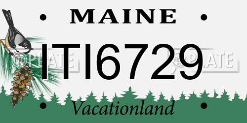 ITI6729 Maine License Plate