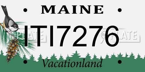 ITI7276 Maine License Plate