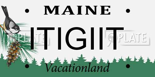 ITIGIIT Maine License Plate