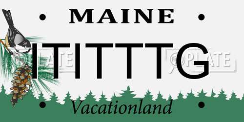 ITITTTG Maine License Plate