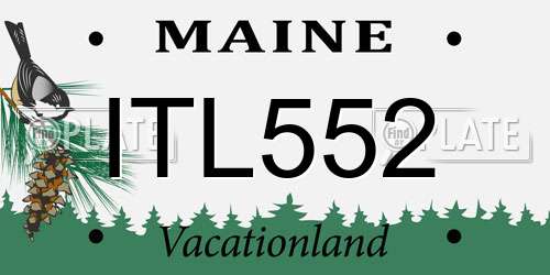 ITL552 Maine License Plate