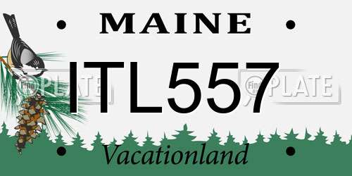 ITL557 Maine License Plate