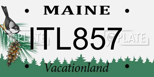 ITL857 Maine License Plate