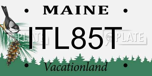 ITL85T Maine License Plate