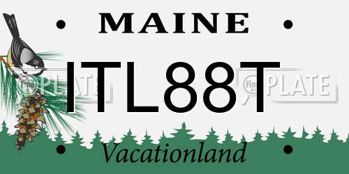 ITL88T Maine License Plate