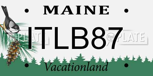 ITLB87 Maine License Plate