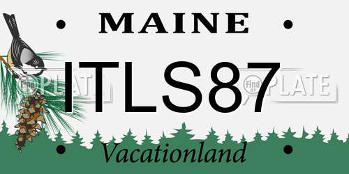 ITLS87 Maine License Plate