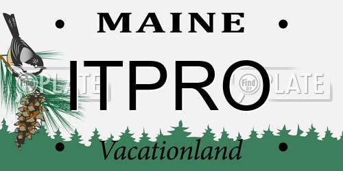 ITPRO Maine License Plate
