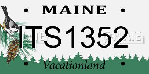 ITS1352 Maine License Plate