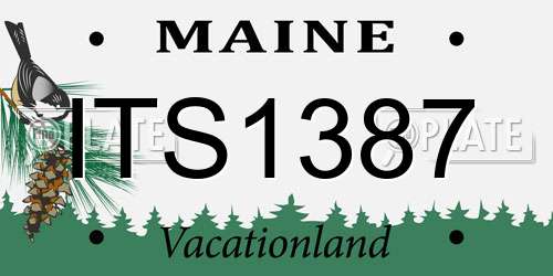 ITS1387 Maine License Plate