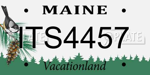ITS4457 Maine License Plate