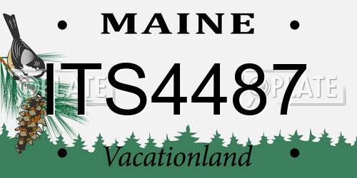 ITS4487 Maine License Plate