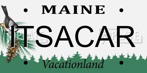 ITSACAR Maine License Plate