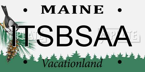 ITSBSAA Maine License Plate