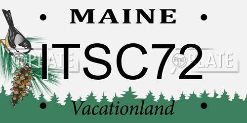 ITSC72 Maine License Plate