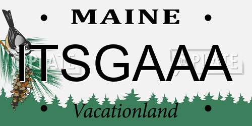 ITSGAAA Maine License Plate