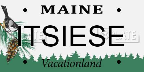 ITSIESE Maine License Plate