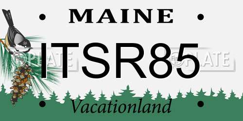 ITSR85 Maine License Plate