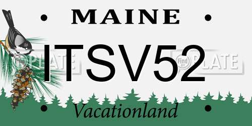ITSV52 Maine License Plate