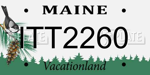 ITT2260 Maine License Plate