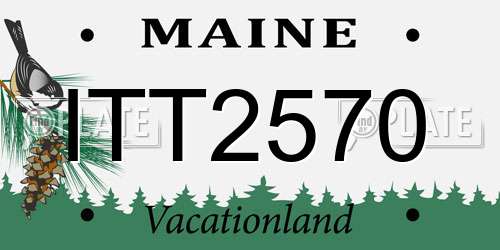 ITT2570 Maine License Plate